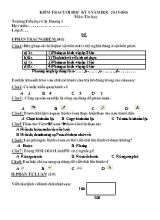Bộ đề kiểm tra cuối học kì I môn Tin học Lớp 5 - Năm học 2015-2016 - Trường Tiểu học Cây Dương 1